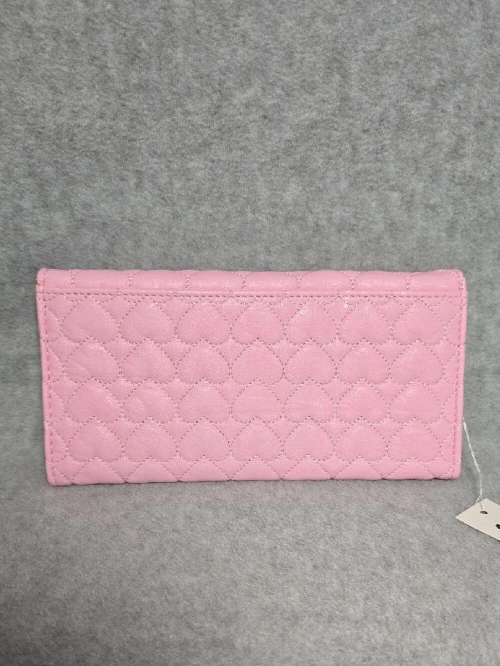 Pink Quilted Heart-Detail Wallet